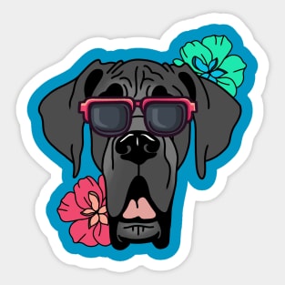 Summertime Great Dane Sticker